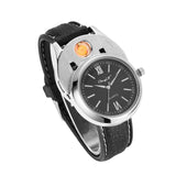 Man Watch Military USB Charging Lighter  Flameless Windproof Cigarette Lighters Rechargeable Electronic Sports