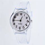 Woman Watch Transparent Clock Silicon Sport Casual Quartz Wristwatches Novelty Crystal