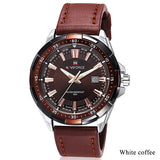 Man Watch  Brand  Quartz   Leather Waterproof Analog   Date Casual