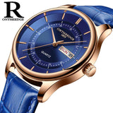 Man Watch ,High Quality Rose Gold Dial ,Leather Waterproof 30M, Business Fashion ,Japan Quartz