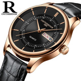 Man Watch ,High Quality Rose Gold Dial ,Leather Waterproof 30M, Business Fashion ,Japan Quartz