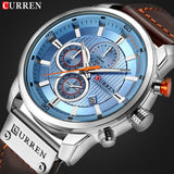 Man Watch Curren  Top Brand  with Chronograph   Waterproof