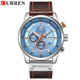 Man Watch Curren  Top Brand  with Chronograph   Waterproof