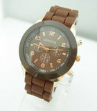 Woman Watch Hot Sales Geneva Brand Silicone  Fashion Dress Quartz Wristwatch