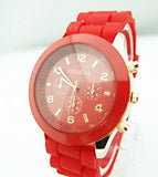 Woman Watch Hot Sales Geneva Brand Silicone  Fashion Dress Quartz Wristwatch
