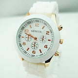 Woman Watch Hot Sales Geneva Brand Silicone  Fashion Dress Quartz Wristwatch