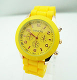 Woman Watch Hot Sales Geneva Brand Silicone  Fashion Dress Quartz Wristwatch
