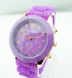 Woman Watch Hot Sales Geneva Brand Silicone  Fashion Dress Quartz Wristwatch