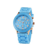 Woman Watch Hot Sales Geneva Brand Silicone  Fashion Dress Quartz Wristwatch