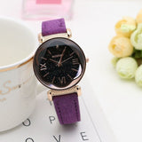 Woman Watch New Fashion Gogoey Brand Rose Gold Leather   ladies casual dress
