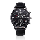 Man Watch Fashion Retro Design Leather Band Military Analog Alloy Quartz Wrist Watch