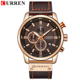 Man Watch Luxury Brand   Military Sport ,Quartz Clock Leather Strap Waterproof Date