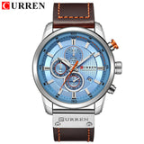Man Watch Luxury Brand   Military Sport ,Quartz Clock Leather Strap Waterproof Date