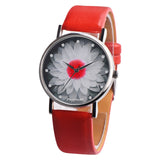 Woman Watch New Fashion Ladies   Flower Casual Leather Analog Quartz Wrist