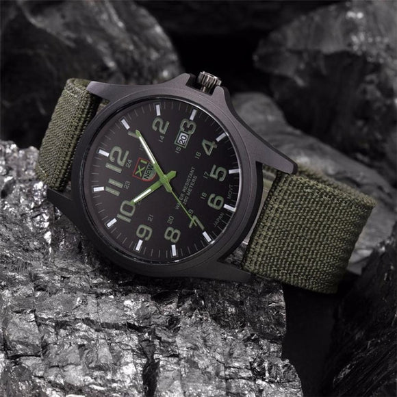 Man Watch Band Hot Sell Outdoor  Date Stainless Steel Military Sports Analog Quartz Army Wrist