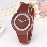 Woman Watch Fashion Casual Silicone Strap Analog Quartz Round
