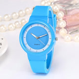 Woman Watch Fashion Casual Silicone Strap Analog Quartz Round