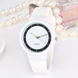 Woman Watch Fashion Casual Silicone Strap Analog Quartz Round