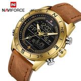 Man Watch Fashion Gold,  LED Analog, Digital , Military