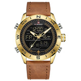 Man Watch Fashion Gold,  LED Analog, Digital , Military
