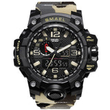Man Watch Sports   Dual Display Analog Digital LED Electronic Quartz Wristwatches Waterproof