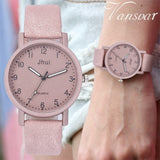 Woman Watch Hot Fashion   Simple Dial Wrist  Casual Luxury Leather Quartz