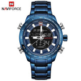 Man Watch Luxury Brand, Military Sport , Digital Quartz, Full Steel, Waterproof