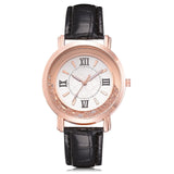 Woman Watch New ladies watch Rhinestone Leather Bracelet Wristwatch