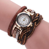 Woman Watch Ladies Quartz  Tops Brand Luxury Bracelets  Crystal Rhinestone Wristwatches