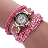 Woman Watch Ladies Quartz  Tops Brand Luxury Bracelets  Crystal Rhinestone Wristwatches