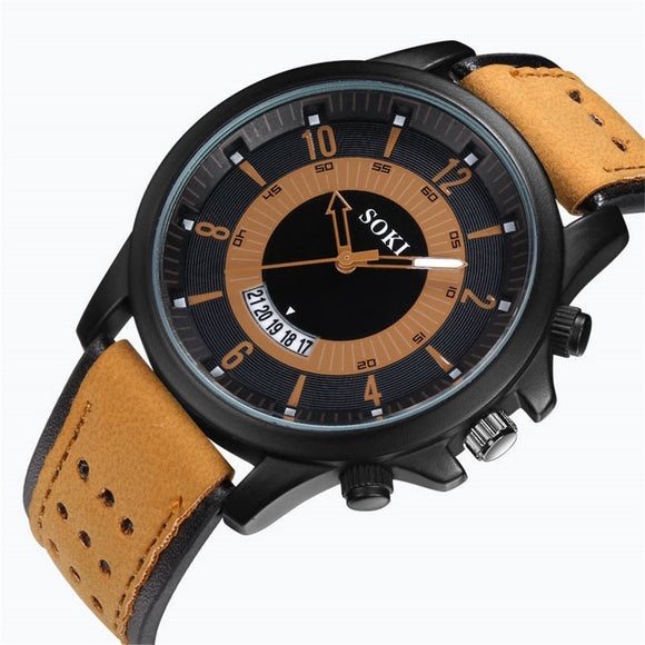 Man Watch Casual Military Sport  High Quality Quartz Analog Wristwatch