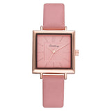 Woman Watch Top Brand Square  Bracelet  Contracted Leather Crystal WristWatches