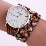 Woman Watch Fashion Geneva Flowers Dress Elegant Quartz Bracelet   Crystal Diamond Wrist