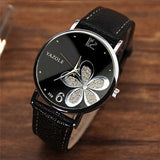Woman Watch Leather Crystal Wrist Dress Ladies Quartz
