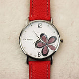 Woman Watch Leather Crystal Wrist Dress Ladies Quartz