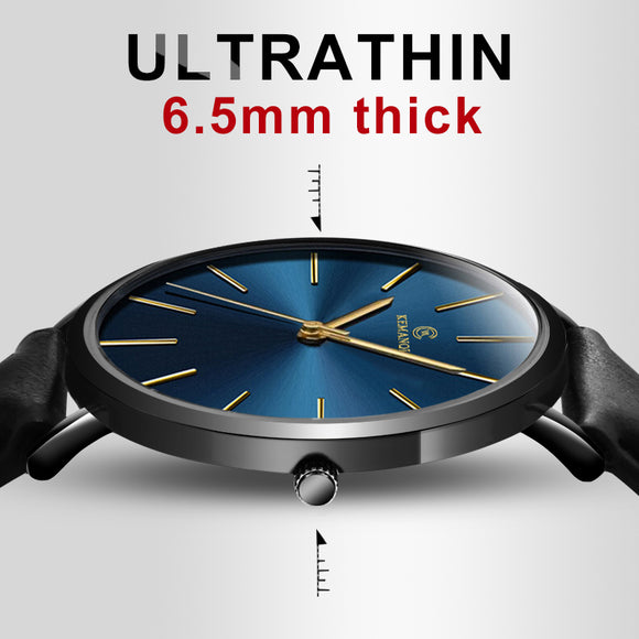 Man Watch 6.5mm Ultra-thin Fashion ,Simple Business ,Quartz