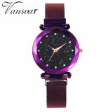 Woman Watch Best Selling Women Mesh Magnet Buckle Starry Sky Watch Casual Luxury