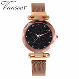Woman Watch Best Selling Women Mesh Magnet Buckle Starry Sky Watch Casual Luxury