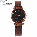Woman Watch Best Selling Women Mesh Magnet Buckle Starry Sky Watch Casual Luxury