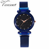 Woman Watch Best Selling Women Mesh Magnet Buckle Starry Sky Watch Casual Luxury