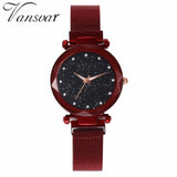 Woman Watch Best Selling Women Mesh Magnet Buckle Starry Sky Watch Casual Luxury