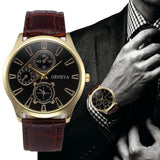 Man Watch Luxury Brand Watches Quartz  Fashion Leather belts