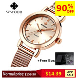 Woman Watch  Dress  Luxury Brand Ladies Quartz Watch Stainless Steel Mesh Band