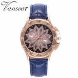 Woman Watch Best Selling Fashion Rose Gold Flower Rhinestone   Luxury Casual   Quartz Watch