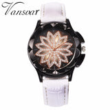 Woman Watch Best Selling Fashion Rose Gold Flower Rhinestone   Luxury Casual   Quartz Watch
