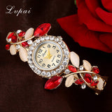 Woman Watch Colorful Crystal  Bracelet  Wristwatch Casual Gift Dress