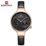 Woman Watch  Fashion Blue Quartz   Lady Leather Watchband High Quality Casual Waterproof Wristwatch