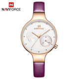 Woman Watch  Fashion Blue Quartz   Lady Leather Watchband High Quality Casual Waterproof Wristwatch
