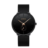 Man Watch Waterproof Slim Mesh Strap Minimalist Wrist  Quartz Sports
