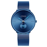 Man Watch Waterproof Slim Mesh Strap Minimalist Wrist  Quartz Sports